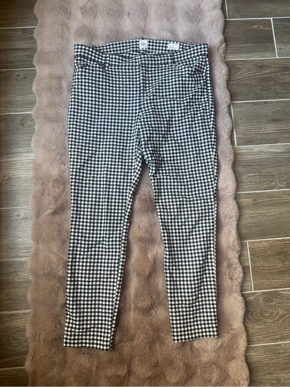 Gap checkered black and white pants, size 14